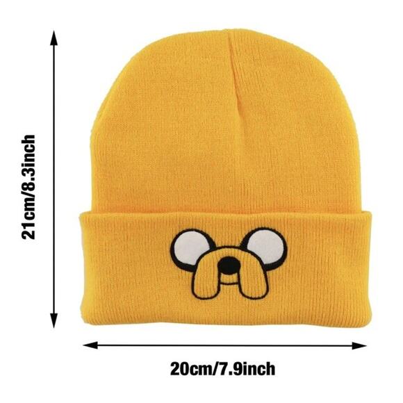 Adventure Time JAKE THE DOG Adult size Winter Knit Beanie Hat - Picture 3 of 4